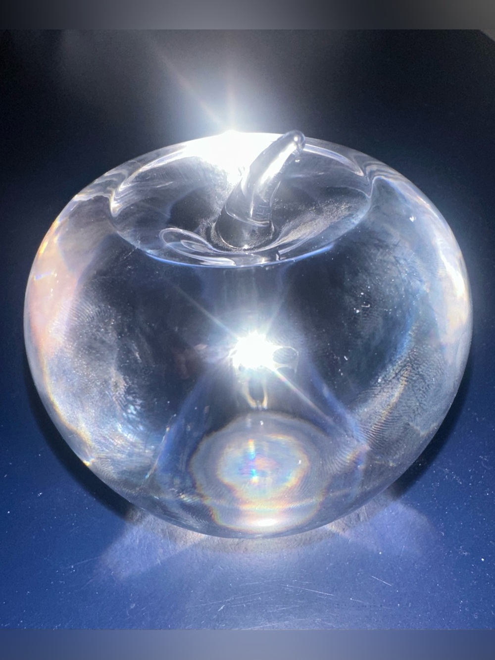 Tiffany & Co. Apple Figurine Paper Weight Crystal